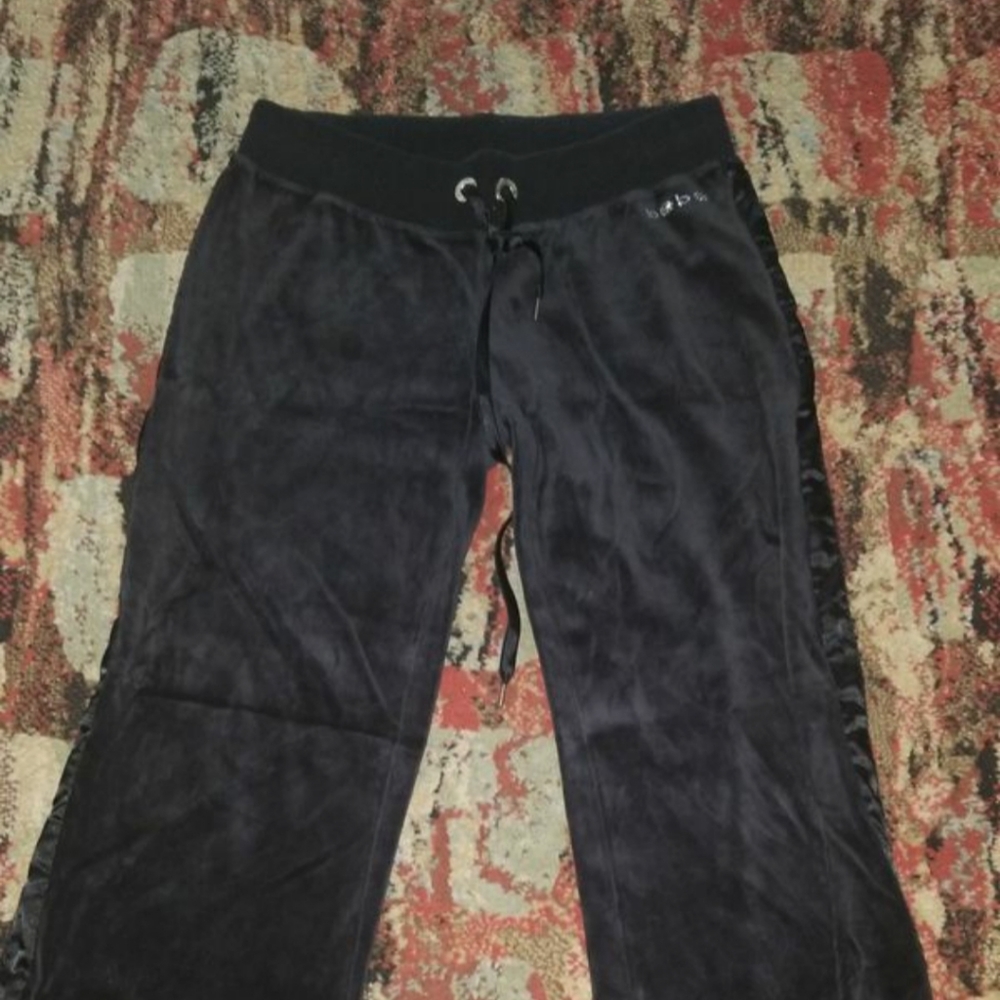 Bebe velour track pant